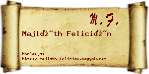 Majláth Felicián névjegykártya
